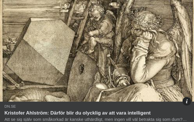 Olyckligt Intelligent I DN