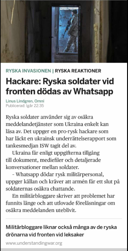 Whatsappdödade Ryska Soldater..