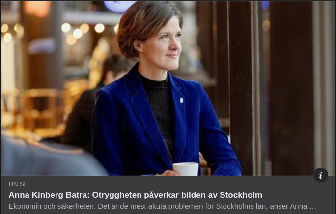 Stockholmspåverkande Otrygghetsseende Kinberg Batra I DN