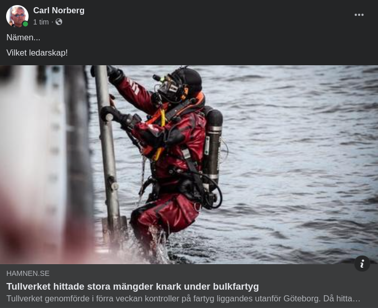 Stort Knarkbeslag På Fartyg I Göteborg