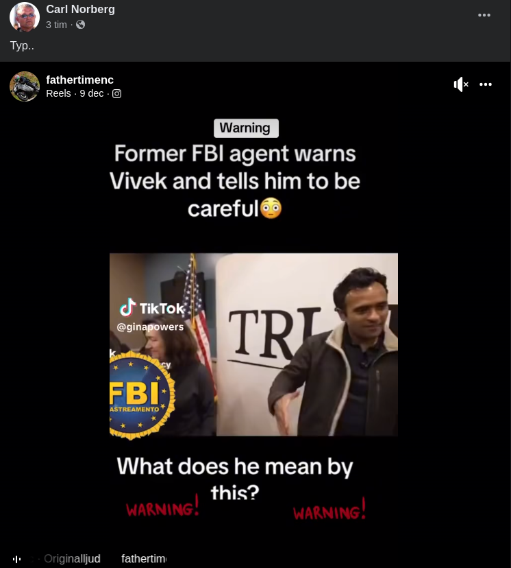 Försiktighetsuppmaning