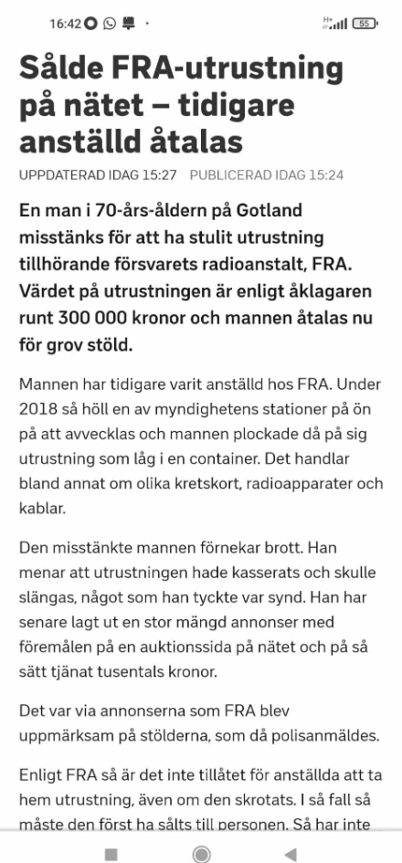 Utrustningsvärde & Bevisvärde