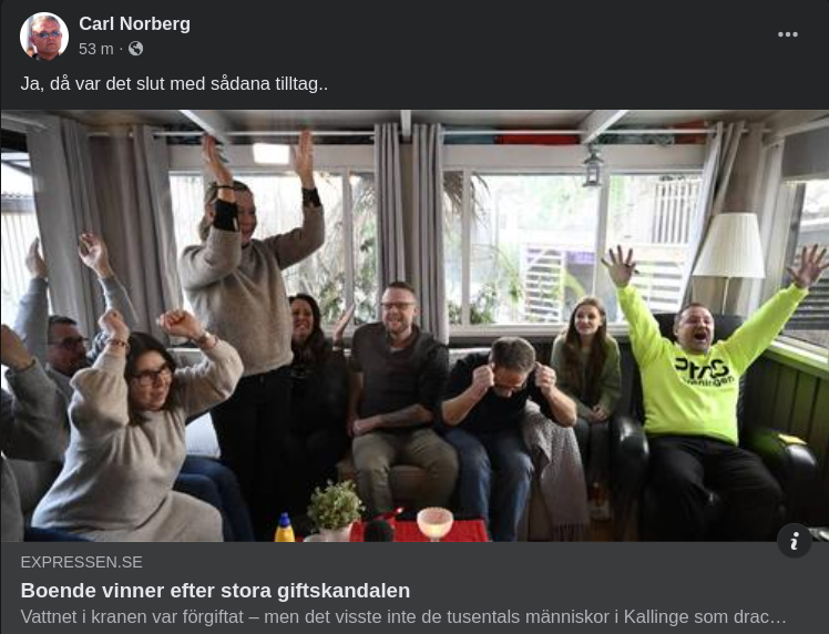 Boende Vinner Giftskandal