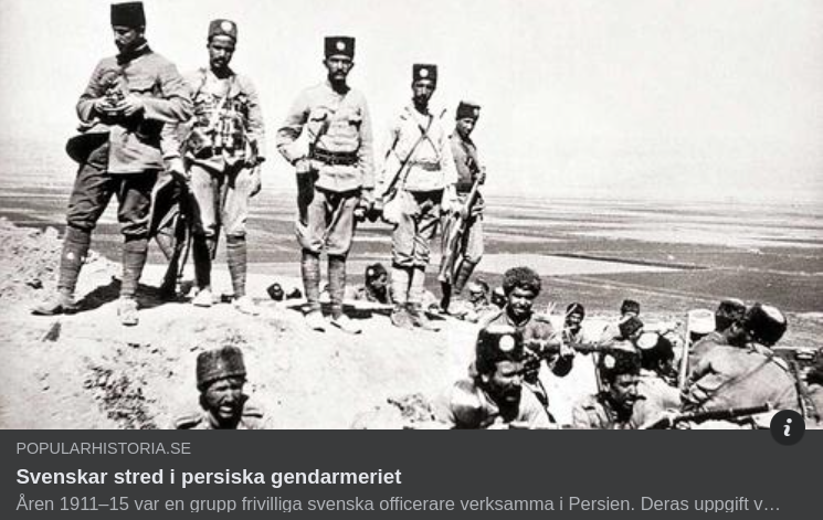 Svenskt I Persiska Gendarmeriet