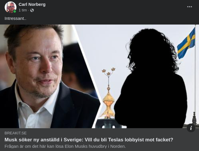 Musk Söker Facklobbyist För Norden