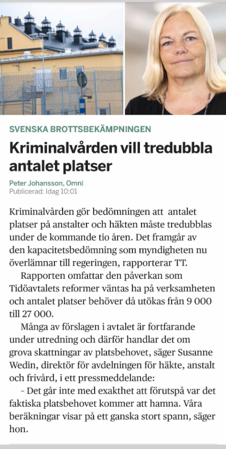 Tredubbelt Platsande Kriminalvård