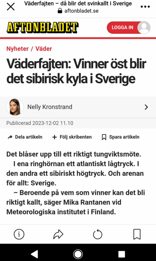 Lågt & Högt Tryck - Tungviktsmöte Över Sverige