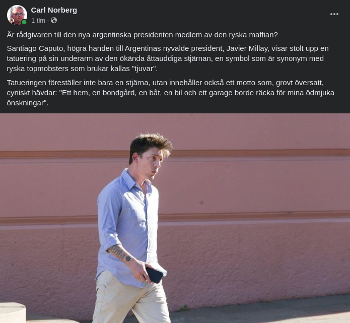 Rysk Maffiatatuering I Argentina..