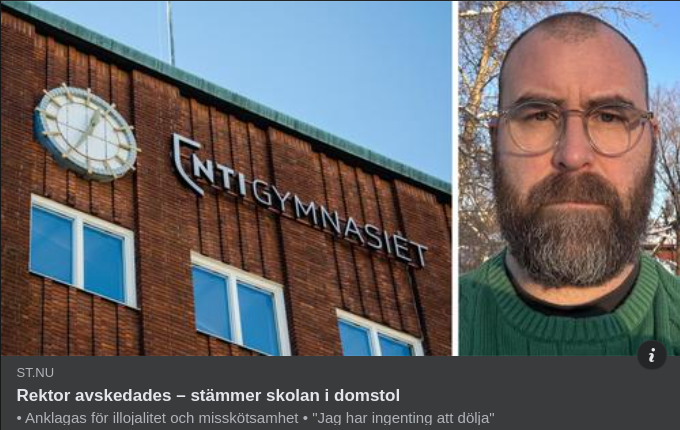 Avskedad Sundsvallsfriskolerektor Stämmer Skolan