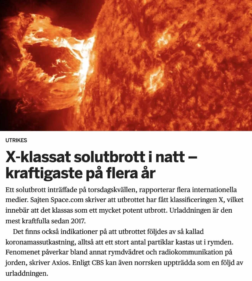 X-Klassat Solutbrott Med Indikerad Koronamassutkastning