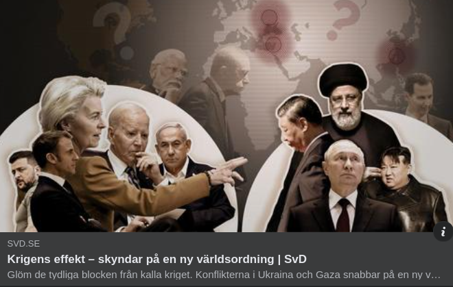 Krigspåskyndad Världsordning I SvD