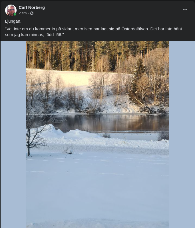 Isbelagd Österdalälv