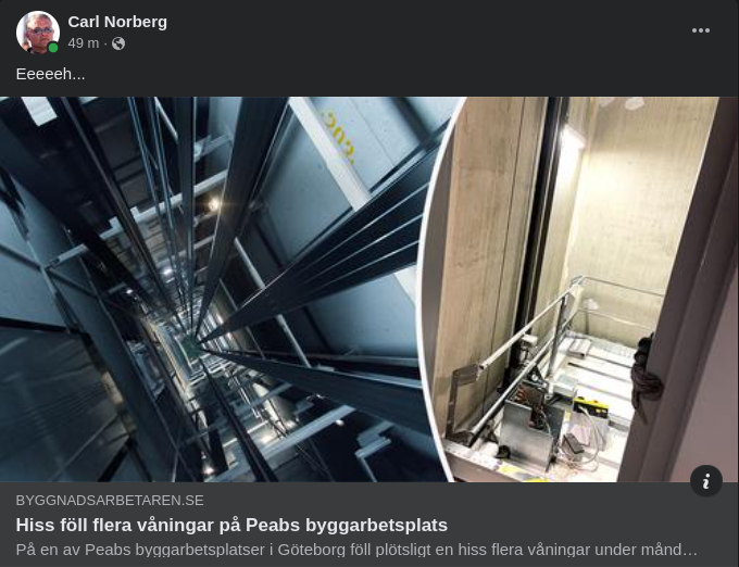 Hissfall I Göteborg