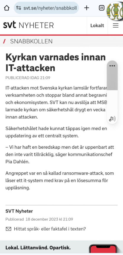 Förvarnad Kyrka Fortsatt Lamslagen