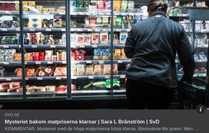 Uppklarnande Matprismysterium I SvD