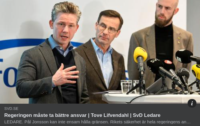 SvD Efterlyser Bättre Regeringsansvar