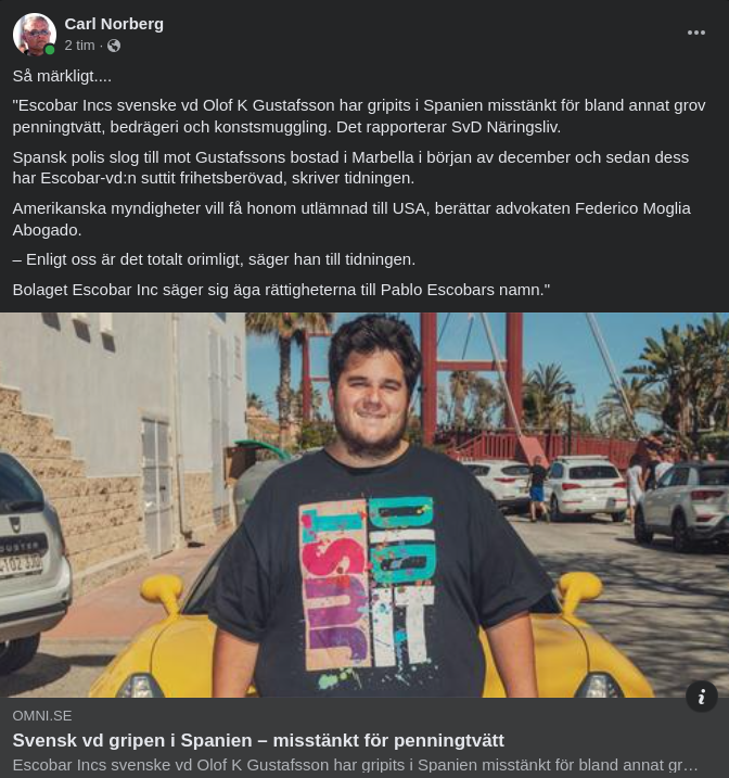 USA Vill Få Olof K Gustafsson Utlämnad Från Spanien