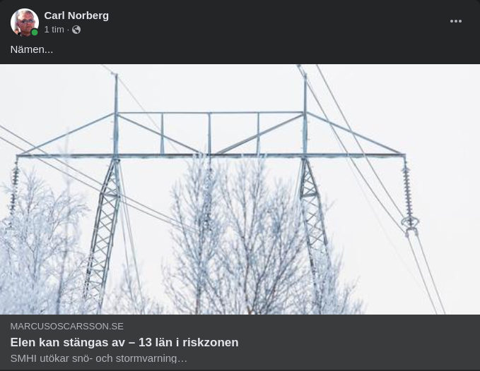 Länsindelad Elförsörjningsriskzon