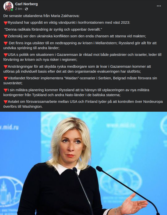 Zakharovas Senaste Uttalanden