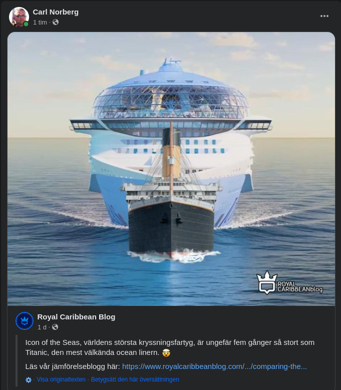 Kryssningsfartygsjämförelse