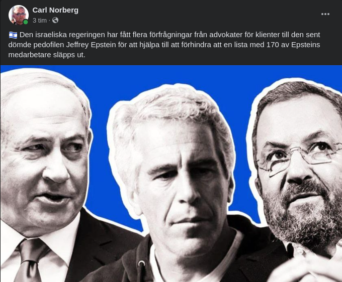 Israels Regering & Epsteins Klientlista