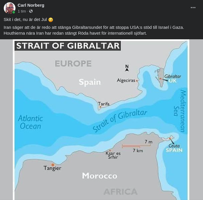 Iran Redo Att Stänga Gibraltarsundet