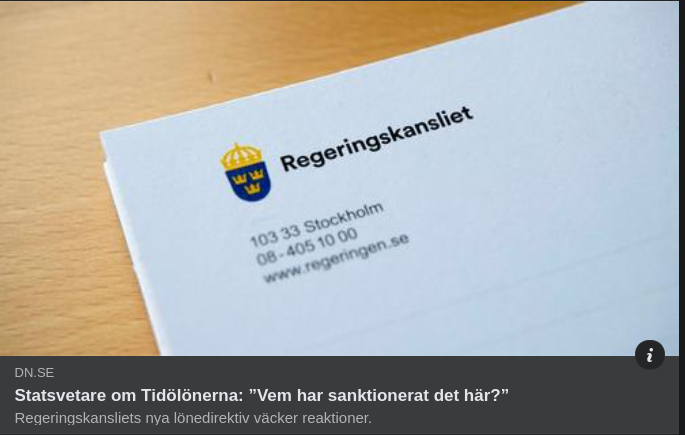 Lönedirektiv Från Regeringskansliet