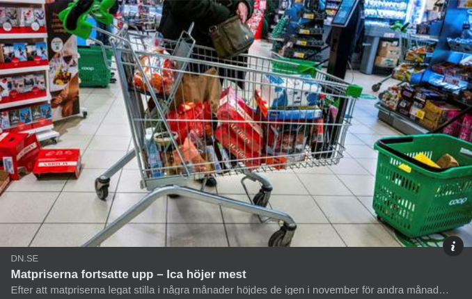 Prisökning I DN - Inte Inflation