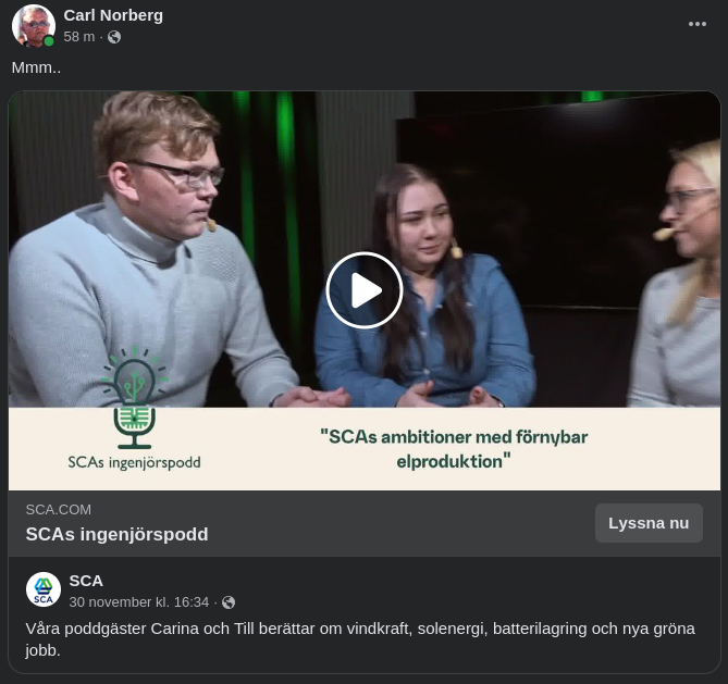 SCA & Förnybar Elproduktion