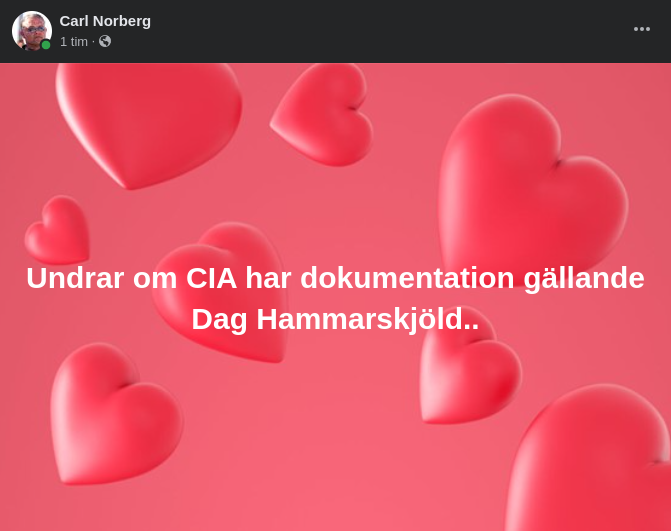 CIA & Hammarskjöldsdokumentation..