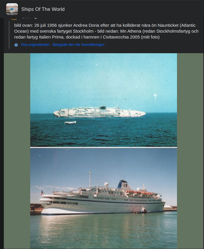 Seglande & Sjunkande Fartyg