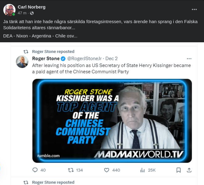 Kissinger Utan Företagsintressen..