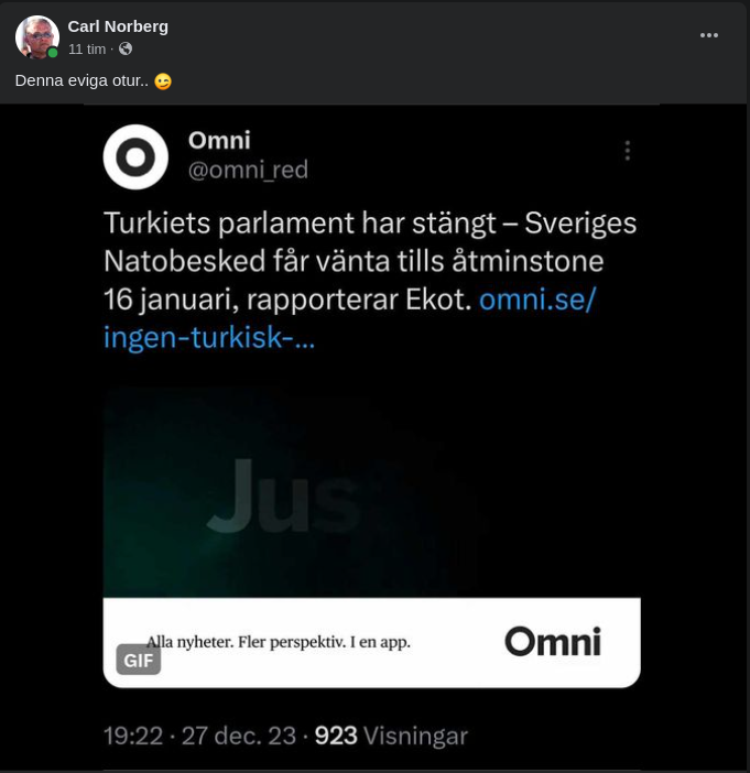 Svensk Väntan På Turkiskt Parlamentsöppnande