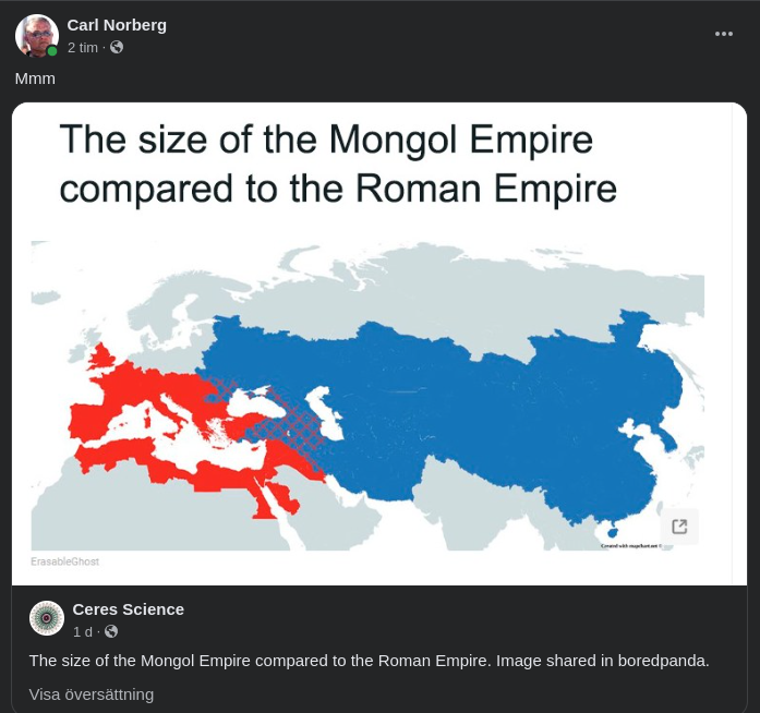 Mongoliska Imperiets Yta