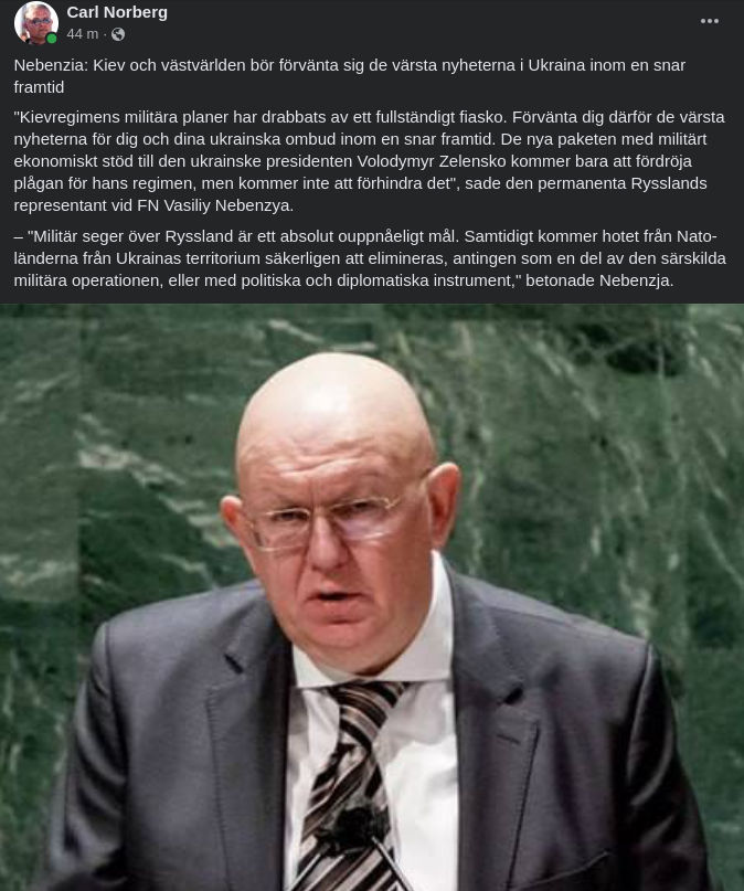 Ryssland Om Västliga Ukrainaförväntningar