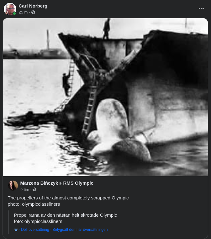 Skrotad Olympic-Propeller