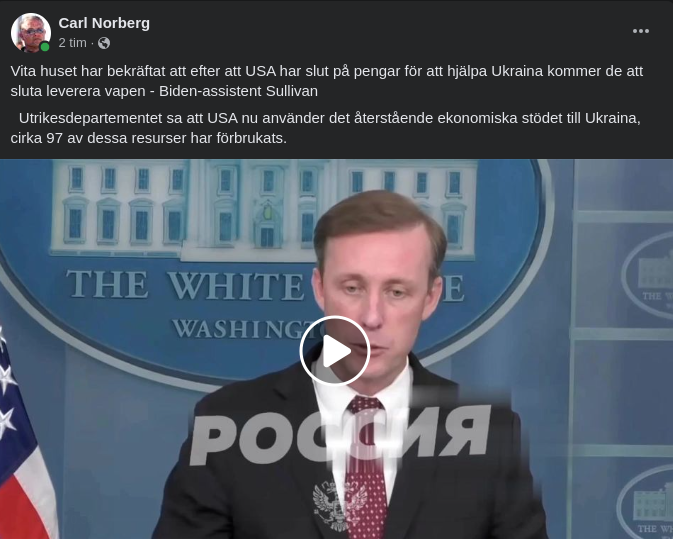 Slut På Amerikanska Pengar Till Ukraina