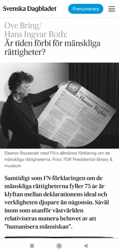 Mänskliga Rättigheter Efter 75 År