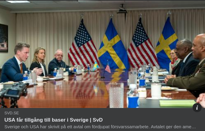 Amerikansk Tillgång Till 17 Svenska Baser