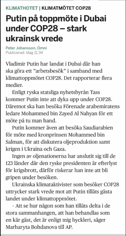 Putin På Besök I Dubai