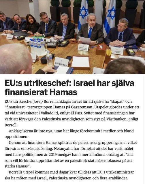 Borell Om Israel & Hamas