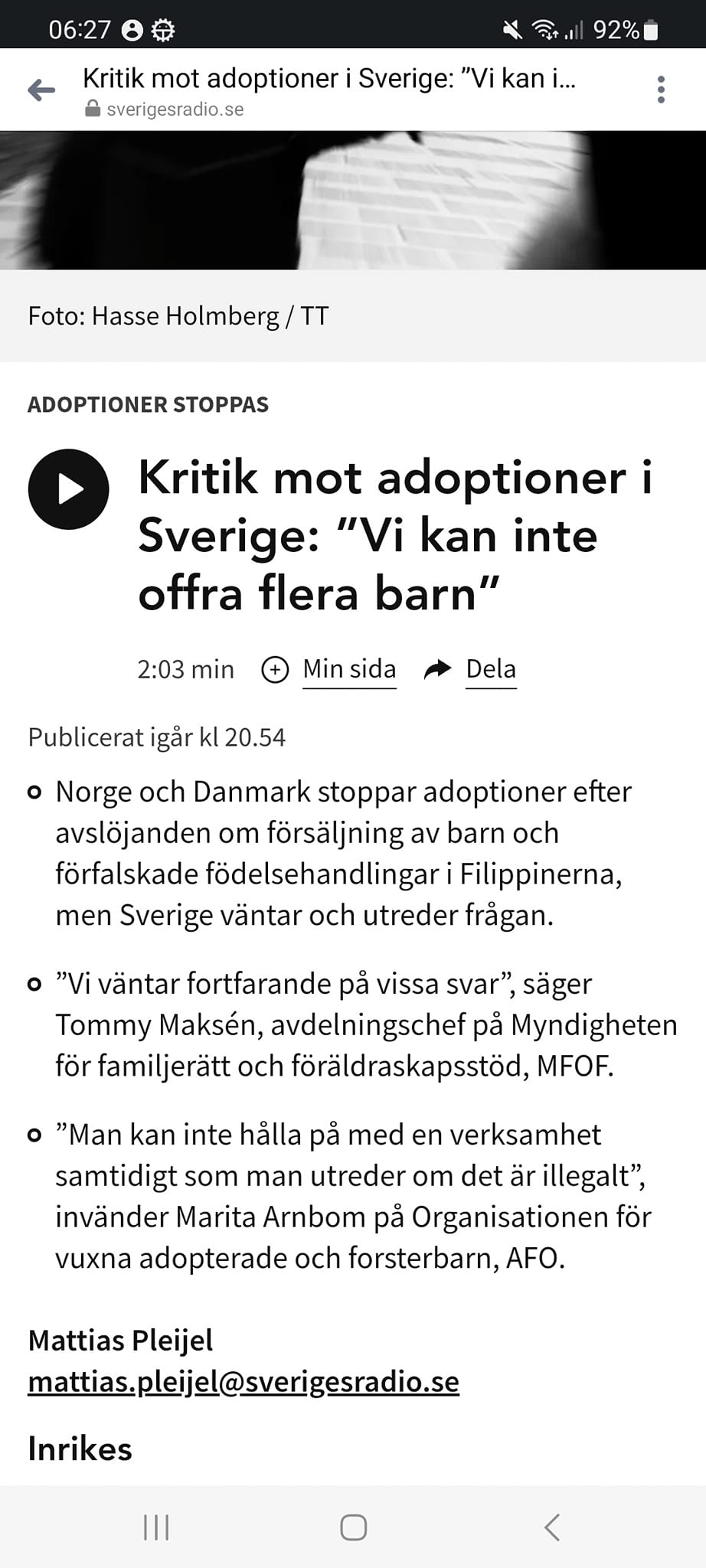 Utredning & Adoption