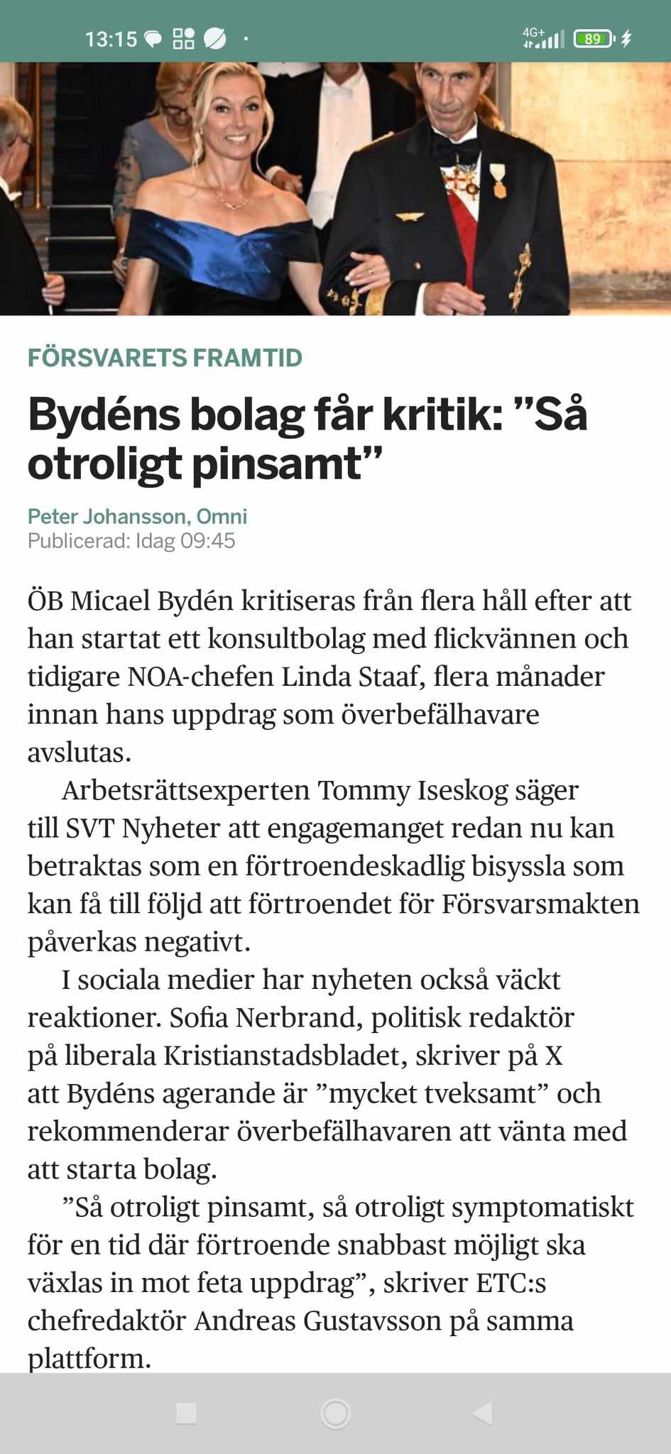 Bolagskritiserad ÖB