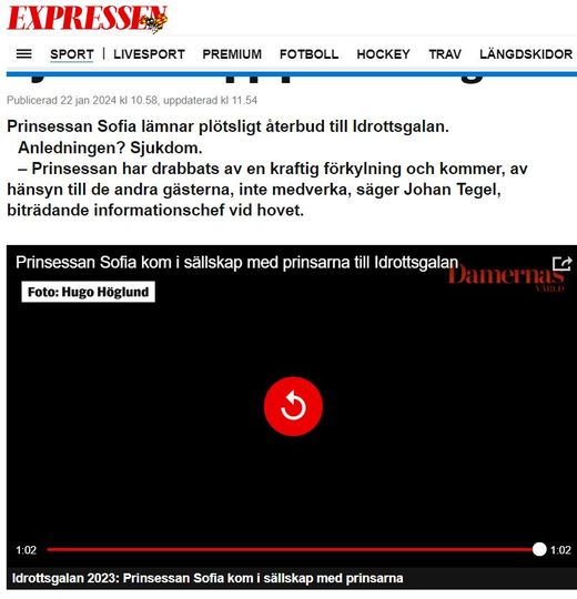 Förkyld Prinsessa Lämnar Återbud