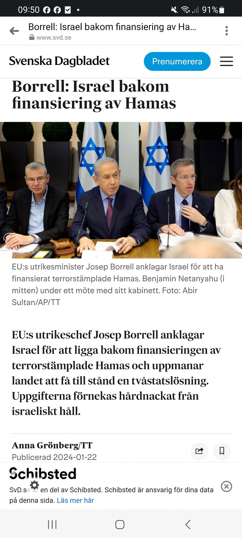 Borrell & Israel-Finansierat Hamas