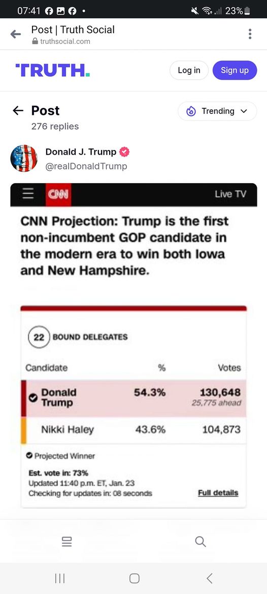 Dubbelvinnande Trump