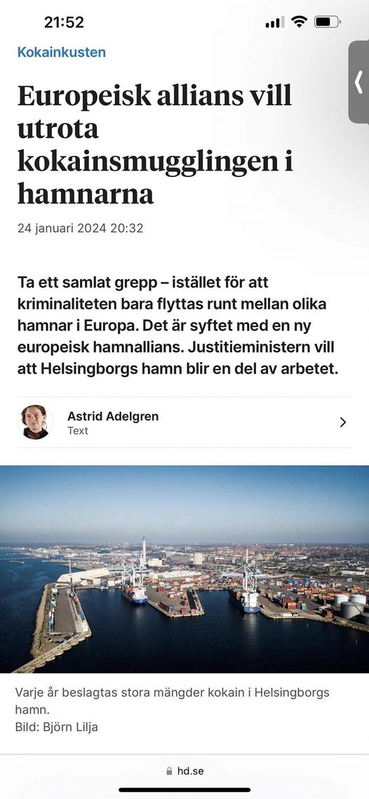 Hamnallians Mot Kokainsmuggling