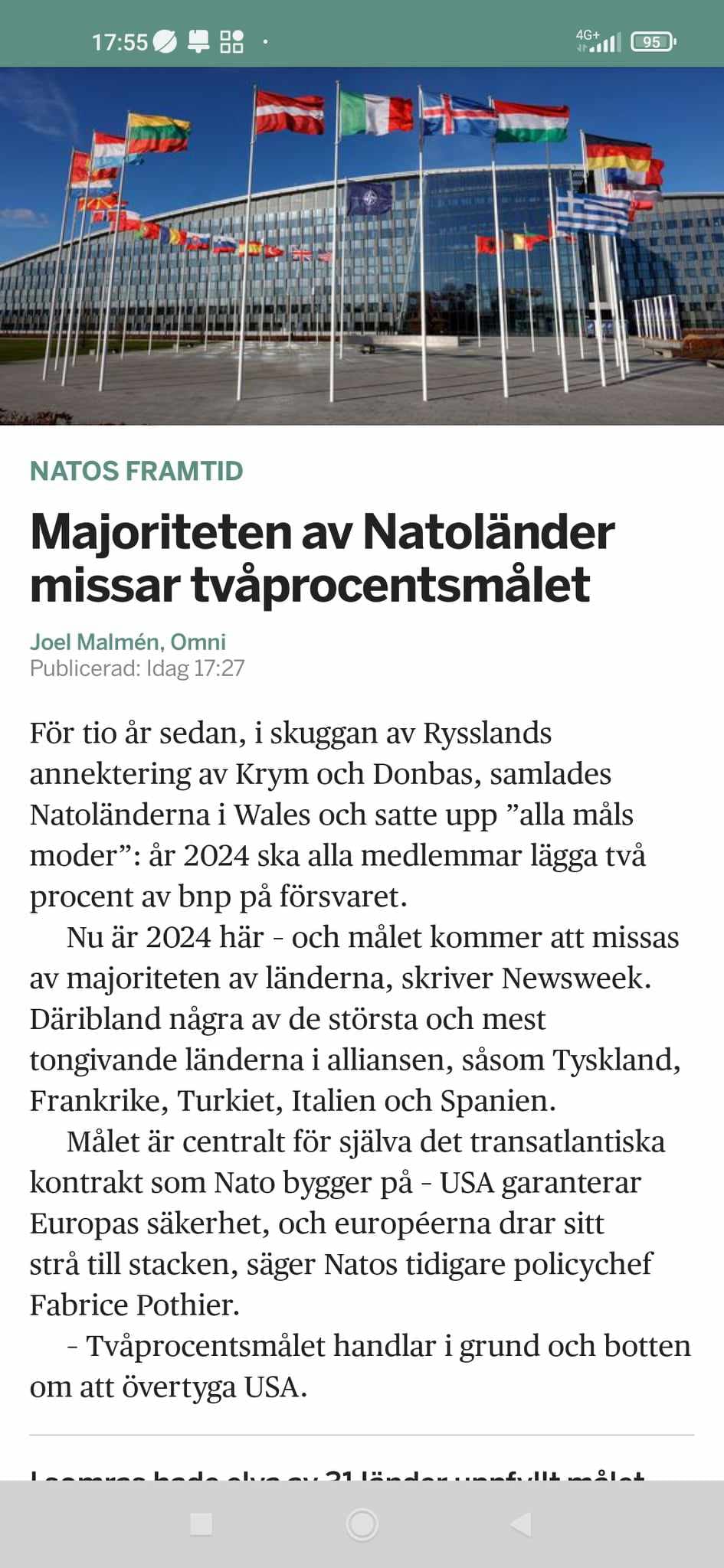 Majoritetsmissat Procentmål
