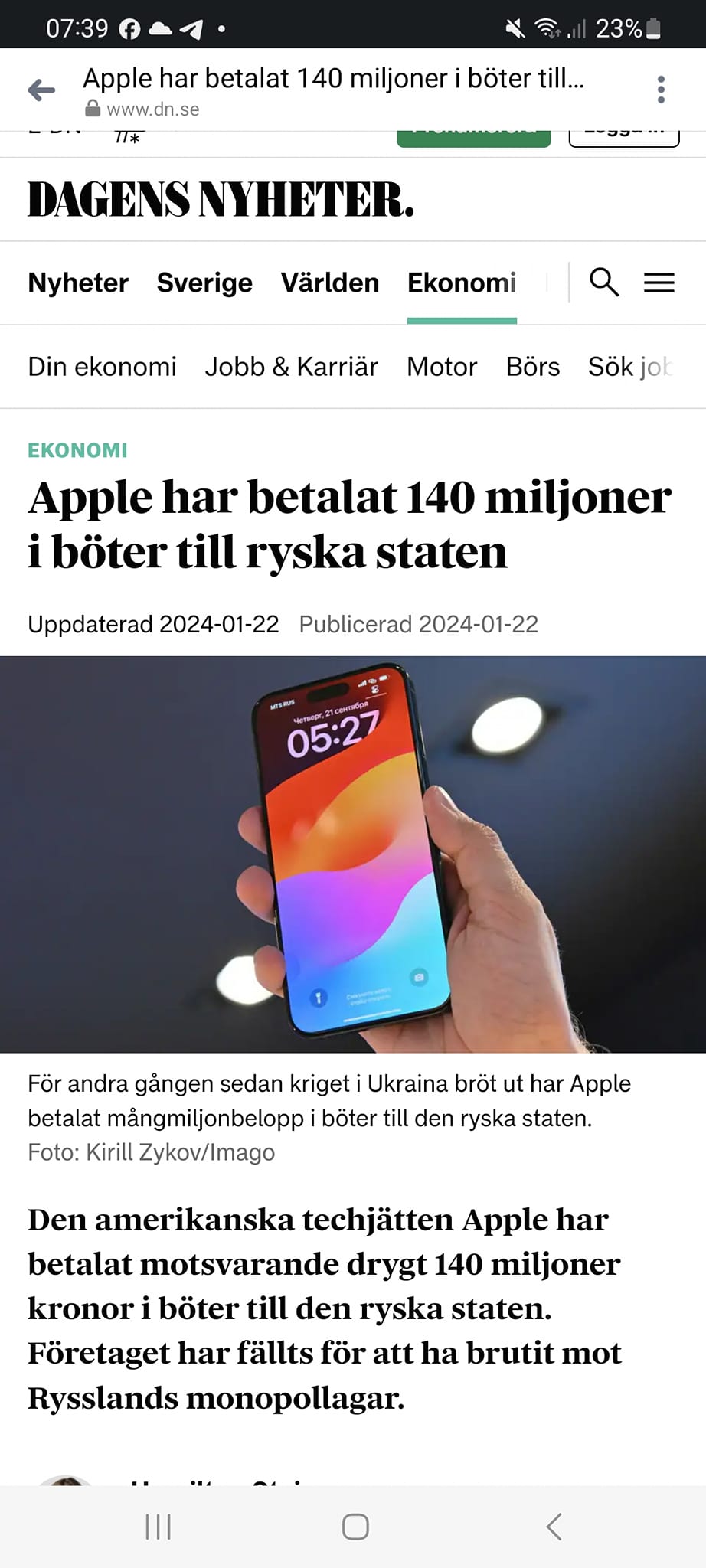 Apple Har Betalat Ryska Böter