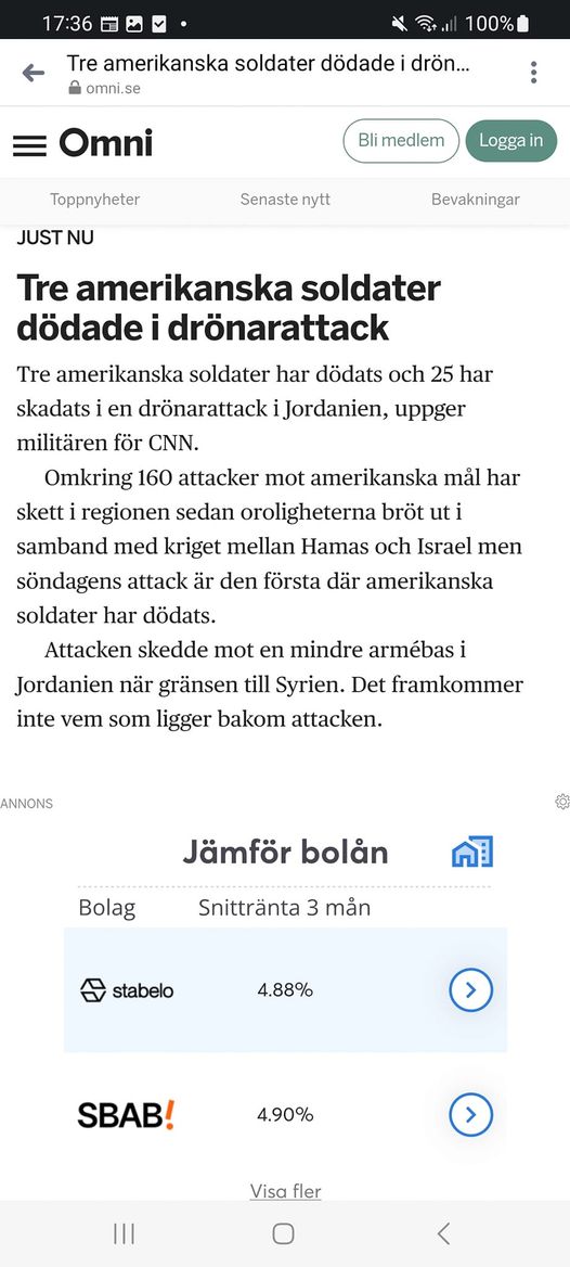 Tre Amerikanska Soldater Döda I Jordanien